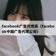 facebook广告代理商（facebook中国广告代理公司）