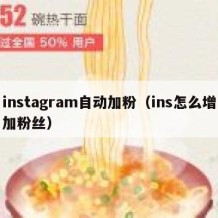 instagram自动加粉（ins怎么增加粉丝）