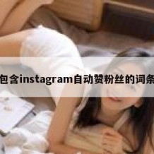 包含instagram自动赞粉丝的词条