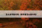 怎么自学敲代码（初学者怎么敲代码）