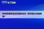 如何搭建网站在校园网访问（如何建立校园网站）