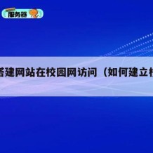 如何搭建网站在校园网访问（如何建立校园网站）