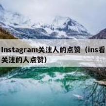 Instagram关注人的点赞（ins看关注的人点赞）