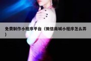 免费制作小程序平台（微信商城小程序怎么弄）