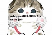 instagram刷粉会封号吗（instagram 涨粉）