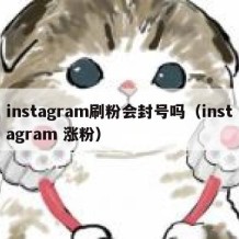 instagram刷粉会封号吗（instagram 涨粉）