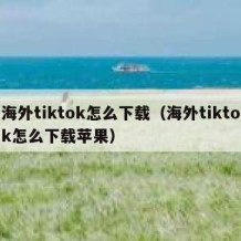 海外tiktok怎么下载（海外tiktok怎么下载苹果）