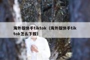 海外版快手tiktok（海外版快手tiktok怎么下载）