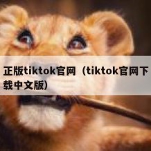 正版tiktok官网（tiktok官网下载中文版）