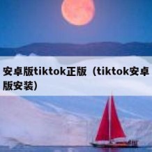 安卓版tiktok正版（tiktok安卓版安装）