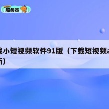 下载小短视频软件91版（下载短视频app最新）