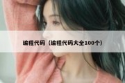 编程代码（编程代码大全100个）