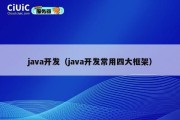java开发（java开发常用四大框架）