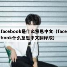 facebook是什么意思中文（facebook什么意思中文翻译成）