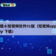 下载小短视频软件91版（短视频app 720p 下载）