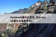 facebook是什么意思（Facebook是什么意思中文）