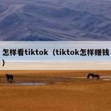 怎样看tiktok（tiktok怎样赚钱）