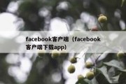 facebook客户端（facebook客户端下载app）