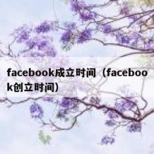 facebook成立时间（facebook创立时间）