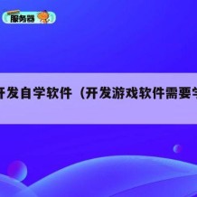 游戏开发自学软件（开发游戏软件需要学什么）