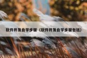 软件开发自学步骤（软件开发自学步骤包括）