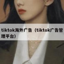 tiktok海外广告（tiktok广告管理平台）