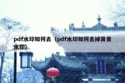 pdf水印如何去（pdf水印如何去掉背景水印）