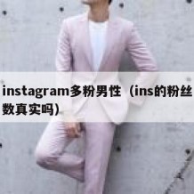 instagram多粉男性（ins的粉丝数真实吗）