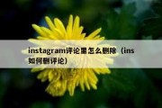 instagram评论里怎么删除（ins如何删评论）