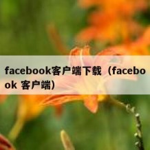 facebook客户端下载（facebook 客户端）