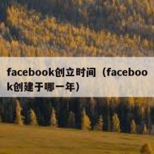 facebook创立时间（facebook创建于哪一年）