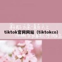 tiktok官网网站（tiktokco）