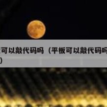 平板可以敲代码吗（平板可以敲代码吗vscode）