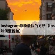 instagram涨粉最快的方法（ins如何涨粉丝）