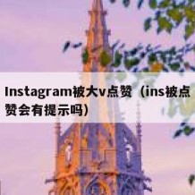 Instagram被大v点赞（ins被点赞会有提示吗）