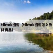 tiktok橱窗（tiktok橱窗怎么删除商品）