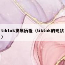 tiktok发展历程（tiktok的现状）