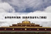 自学软件开发网（软件开发自学入门教程）