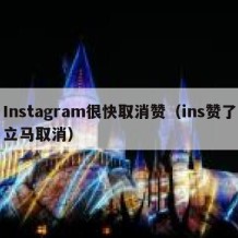 Instagram很快取消赞（ins赞了立马取消）