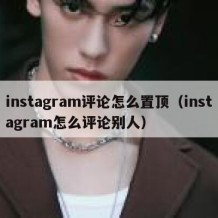 instagram评论怎么置顶（instagram怎么评论别人）