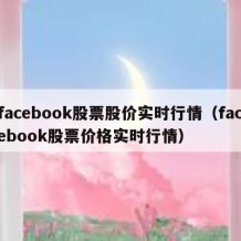 facebook股票股价实时行情（facebook股票价格实时行情）