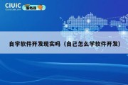 自学软件开发现实吗（自己怎么学软件开发）