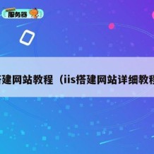 搭建网站教程（iis搭建网站详细教程）