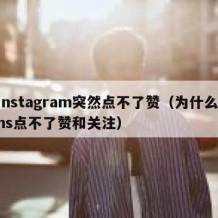 Instagram突然点不了赞（为什么ins点不了赞和关注）