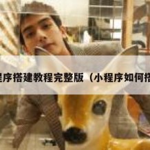 小程序搭建教程完整版（小程序如何搭建）