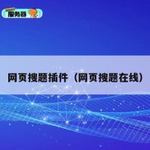 网页搜题插件（网页搜题在线）