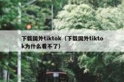 下载国外tiktok（下载国外tiktok为什么看不了）