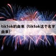 tiktok的由来（tiktok这个名字由来）