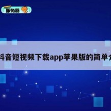 91抖音短视频下载app苹果版的简单介绍