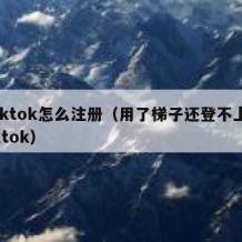 tiktok怎么注册（用了梯子还登不上tiktok）